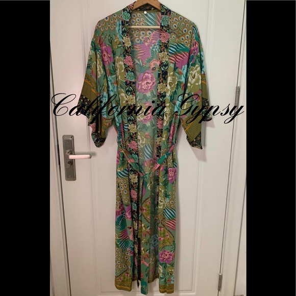 Gypsy Boho Hippie Floral Kimono Duster - Picture 9 of 13